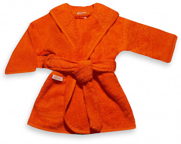 badjas junior katoen oranje maat 50/80
