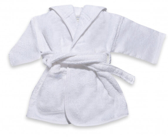 badjas junior katoen wit maat 146/152