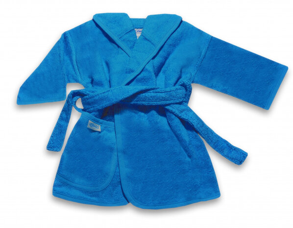 badjas junior katoen turquoise maat 164