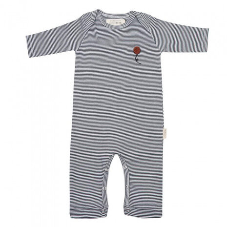 jumpsuit Stripes junior katoen zwart/wit maat 80