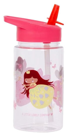 drinkfles Feetje meisjes 450 ml roze/transparant