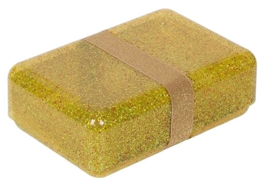 lunchbox Glitter meisjes 18 x 6 x 12 cm goud