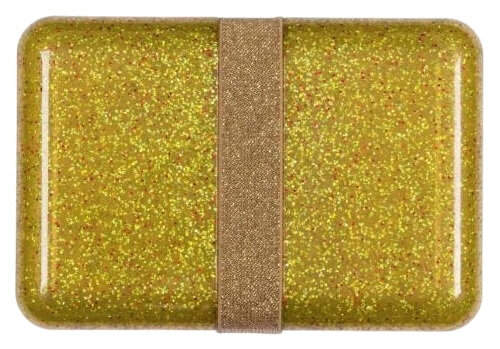 lunchbox Glitter meisjes 18 x 6 x 12 cm goud