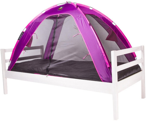 bedtent junior 150 cm polyester paars/zwart