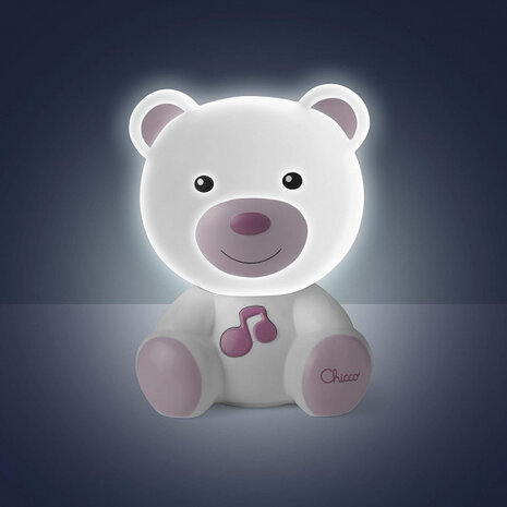 nachtlampje Dreamlight meisjes 14 x 10,5 cm wit/roze