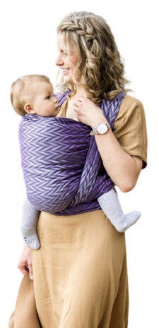 draagzak Herringbone 5,2 meter katoen paars mt XL