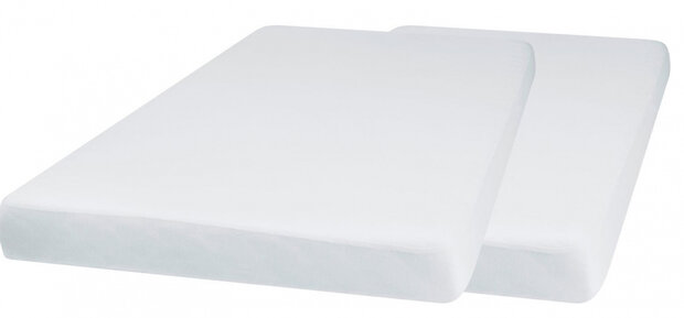 hoeslaken junior 140 x 70 cm katoen wit 2 stuks