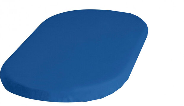 hoeslaken junior 70 x 40 cm katoen blauw