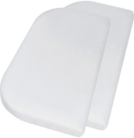 hoeslaken junior 81 x 42 + 10 cm katoen naturel 2 stuks