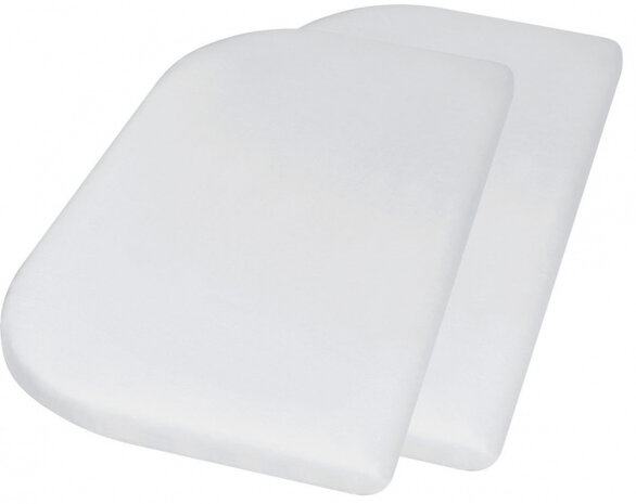 hoeslaken junior 81 x 42 + 10 cm katoen wit 2 stuks