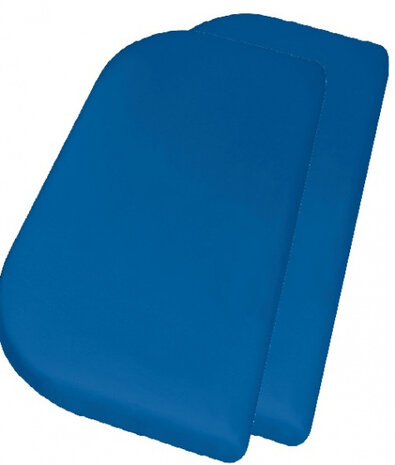 hoeslaken junior 89 x 51 + 10 cm katoen blauw 2 stuks