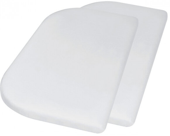 hoeslaken junior 89 x 51 + 10 cm katoen wit 2 stuks