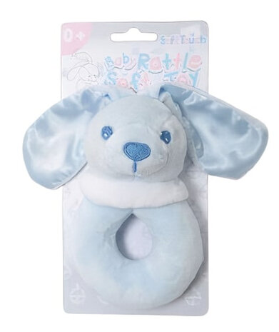 rammelaar konijn jongens 14 cm polyester blauw