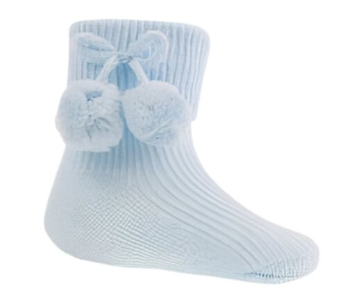 babysokken junior polykatoen blauw mt 6-12 maanden