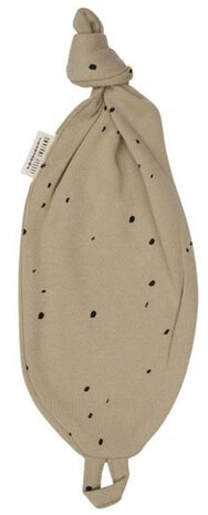 speendoekje Dots 30 cm katoen beige/zwart