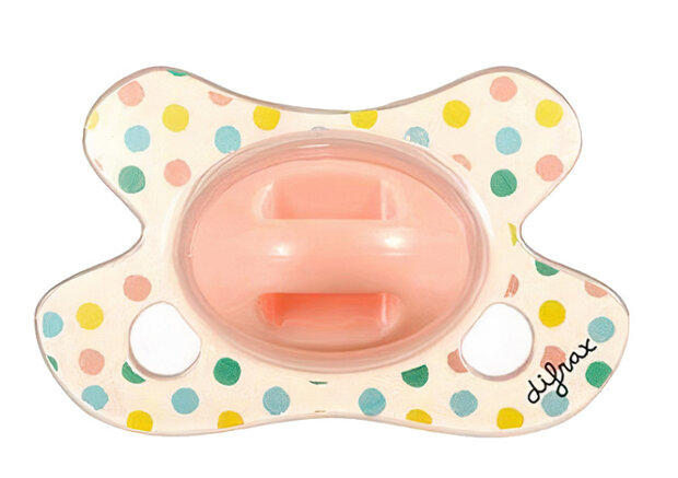 fopspeen Natural Newborn junior siliconen oranje/roze