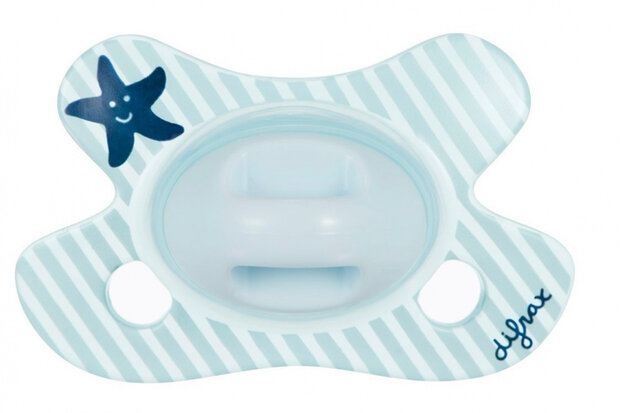 fopspeen Dental Newborn junior siliconen blauw