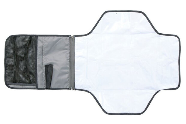 aankleedkussen baby draagbaar 92 cm polyester grijs