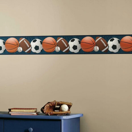 muursticker Sportballen 4,57 meter vinyl