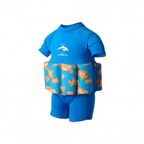 drijfpakje/zwempak lycra Clownfish blauw maat 2-3 jaar