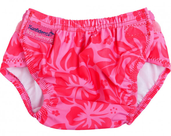 zwemluier Aquanappy meisjes roze/ rood one-size