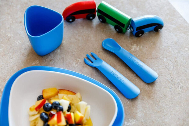 eetset eKeat eKoboy blauw/wit 5-delig