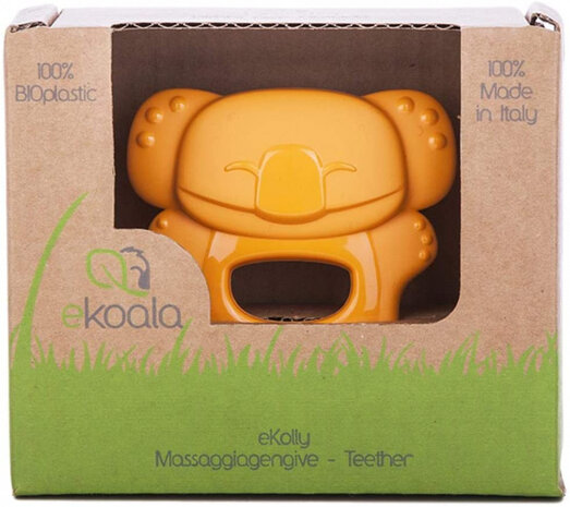 bijtring eKolly junior 8 x 9 cm biologisch oranje