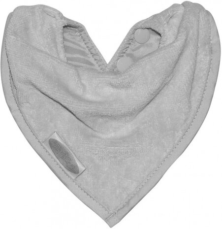 slabber Bandana junior 26 cm katoen/nylon zilver