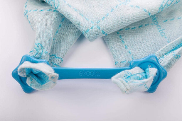 slabbetje + houder Min&ugrave; + eKibby biologisch blauw