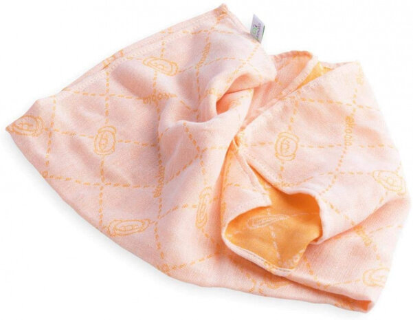 slabbetjes Min&ugrave; 70 cm biologisch oranje/paars 2 stuks