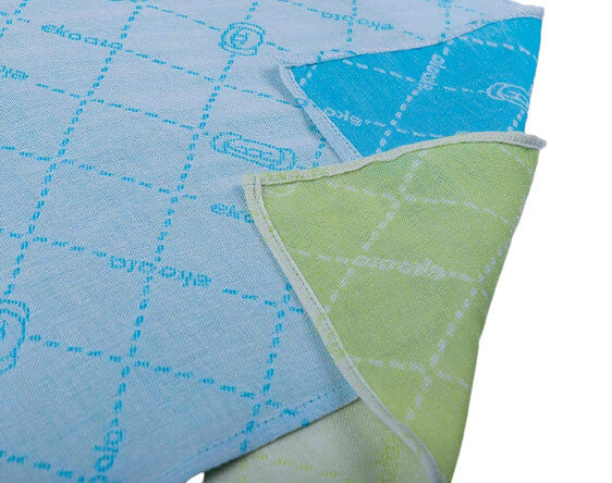 slabbetjes Min&ugrave; 70 cm biologisch blauw/groen 2 stuks