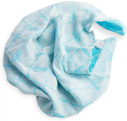 slabbetjes Min&ugrave; 70 cm biologisch blauw/groen 2 stuks