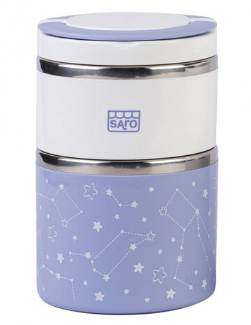 thermoskan voor babyvoeding Galaxy 820 ml lila 3-delig