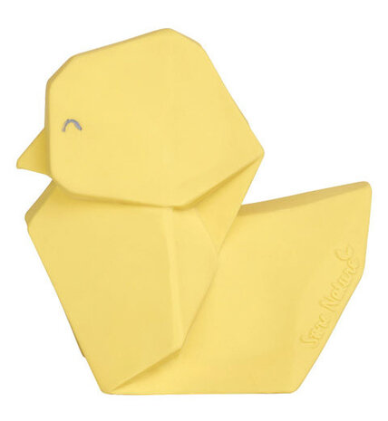 bijtring Origami rubber geel