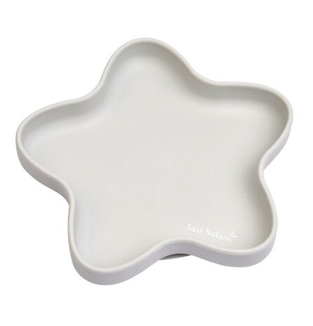 eetbord Star 20 x 3,5 cm siliconen wit