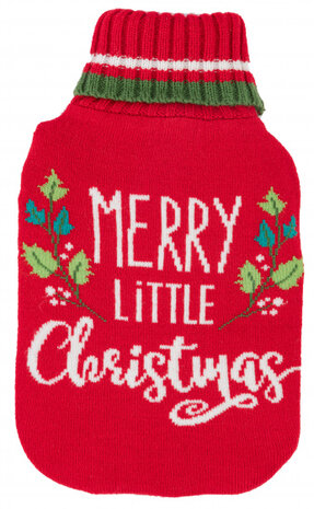 kruik Merry Christmas 30 x 20 cm acryl/rubber rood