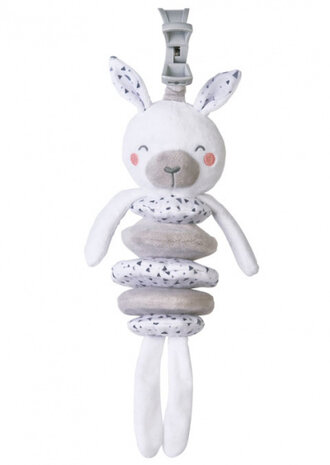 hangfiguur Wild Colors konijn polyester wit