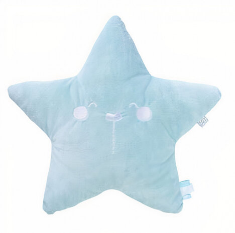 decoratiekussen Wild Star polyester 34 cm mintgroen