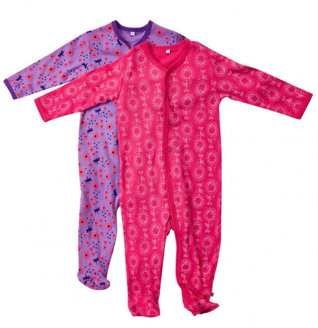 slaapromper junior katoen paars/roze 2 stuks maat 98