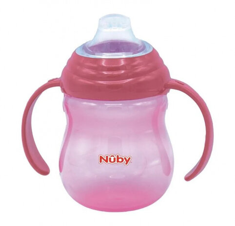 antilekbeker met handvatten 270 ml roze