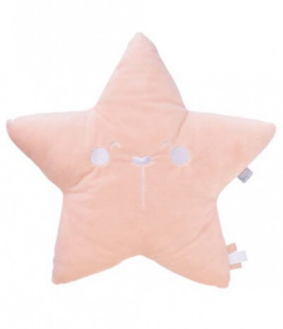 decoratiekussen Wild Star polyester 34 cm zalmroze