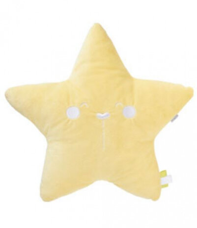 decoratiekussen Wild Star polyester 34 cm geel