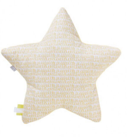 decoratiekussen Wild Star polyester 34 cm geel