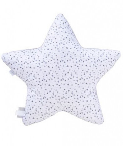 decoratiekussen Wild Star polyester 34 cm grijs