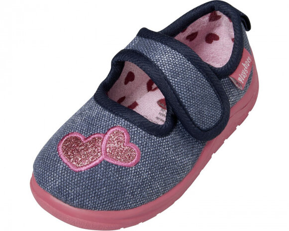 babyschoenen meisjes textiel blauw/roze maat 18/19