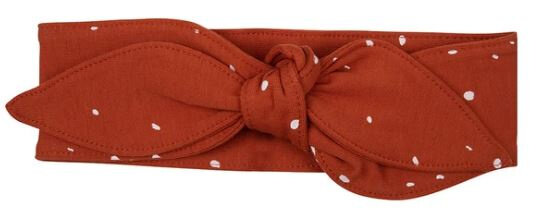 haarband Dots junior one size katoen rood/wit