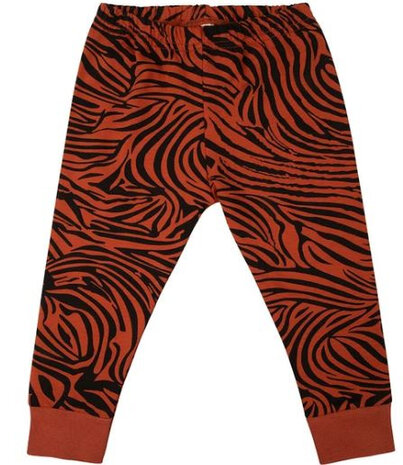legging Zebra junior katoen rood maat 110