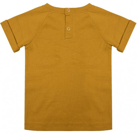 T-shirt junior katoen okergeel maat 104
