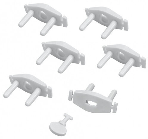 stopcontactbeveiliging polypropyleen wit 6 stuks