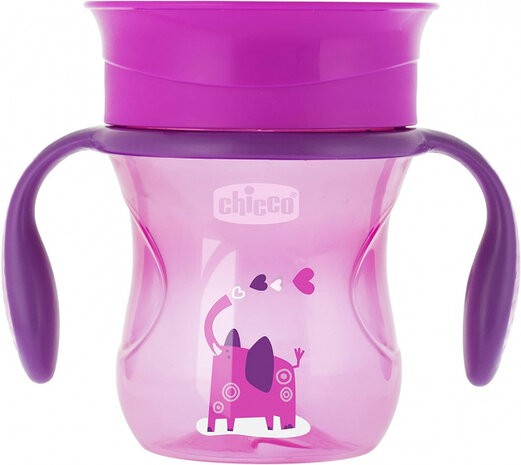 drinkbeker Perfect Cup junior 200 ml siliconen roze